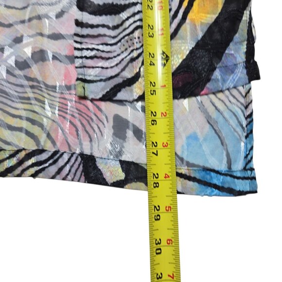 Alberto Makali Open Cardigan Womens XS Black Animal Print Sheer Boho 28 in Long - Picture 10 of 13